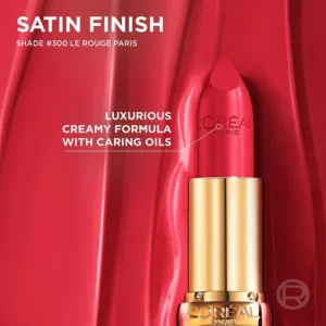 Satin Lipstick Color300 Le Rouge Paris - 1pce, Color300 Le Rouge Paris